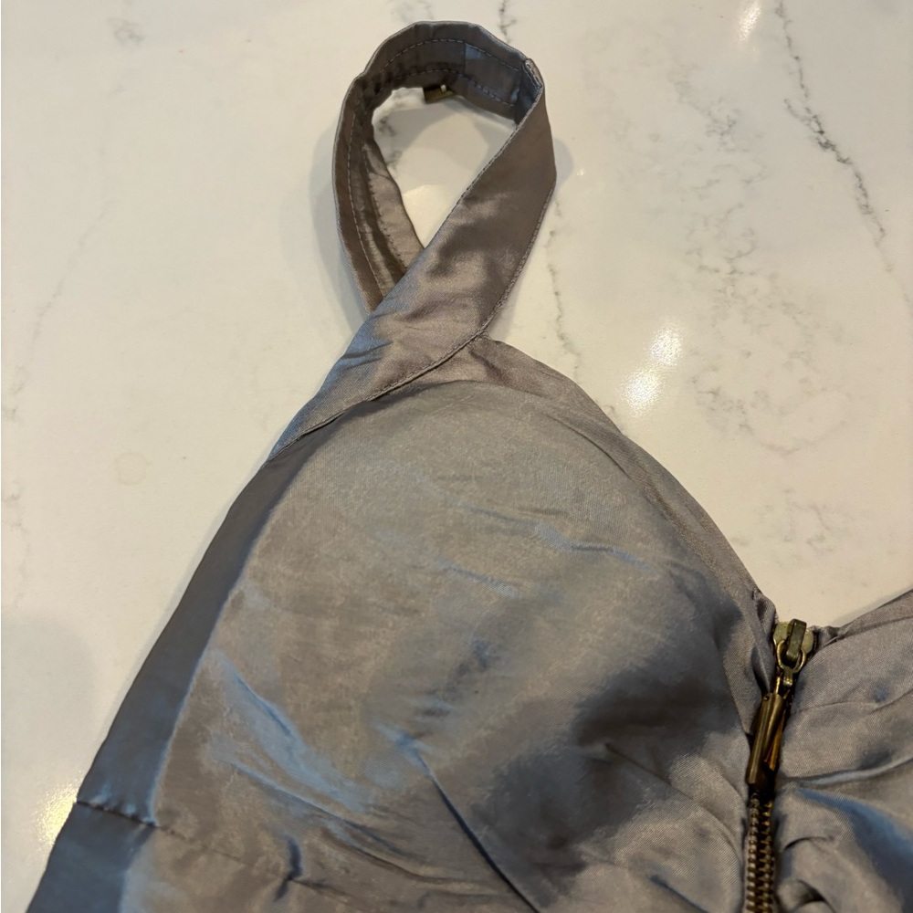 Romeo & Juliet Couture Silver Ruffle Mini Dress - Picture 6 of 10